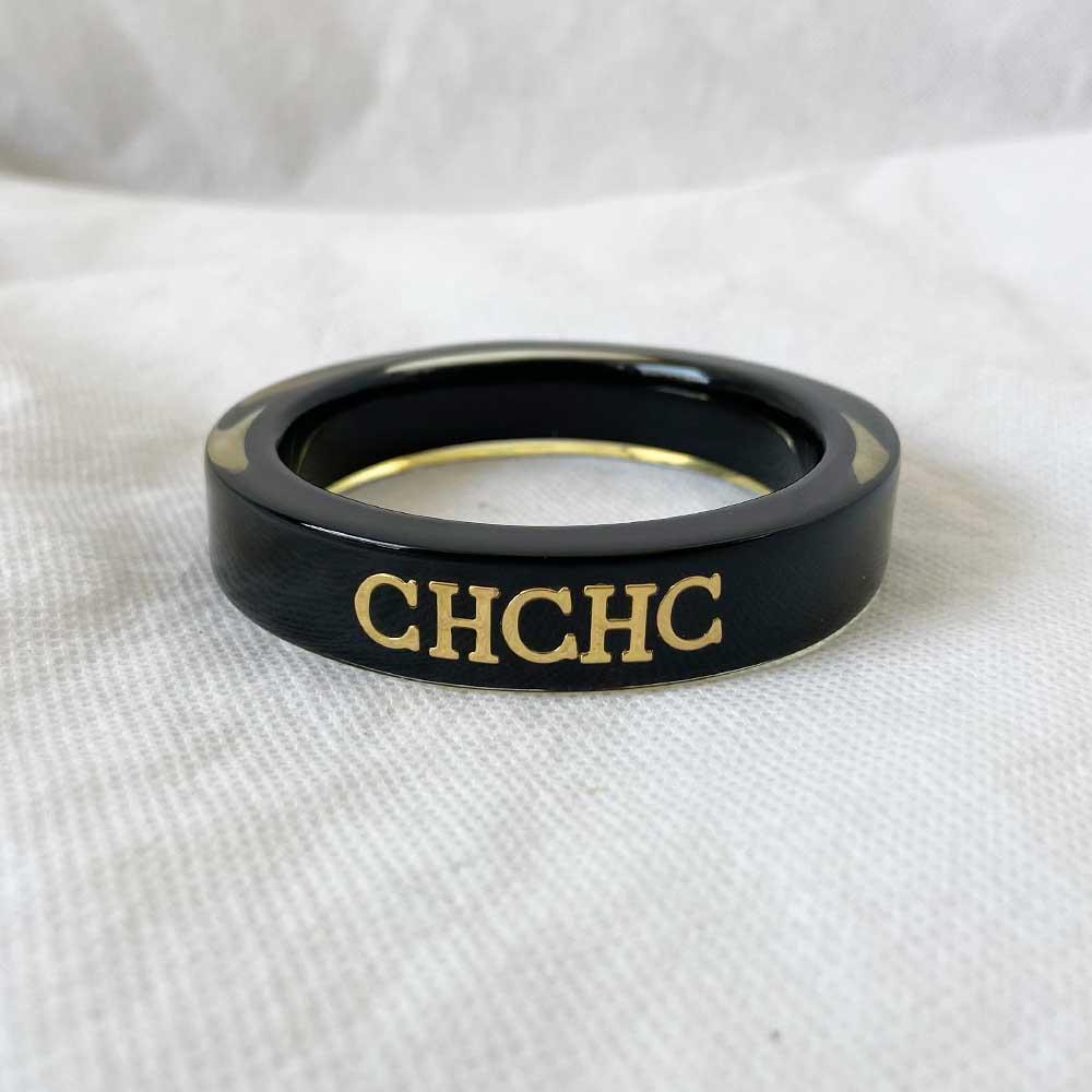 CH Carolina Herrera Black Resin Bangle Bracelet - BOPF | Business of Preloved Fashion