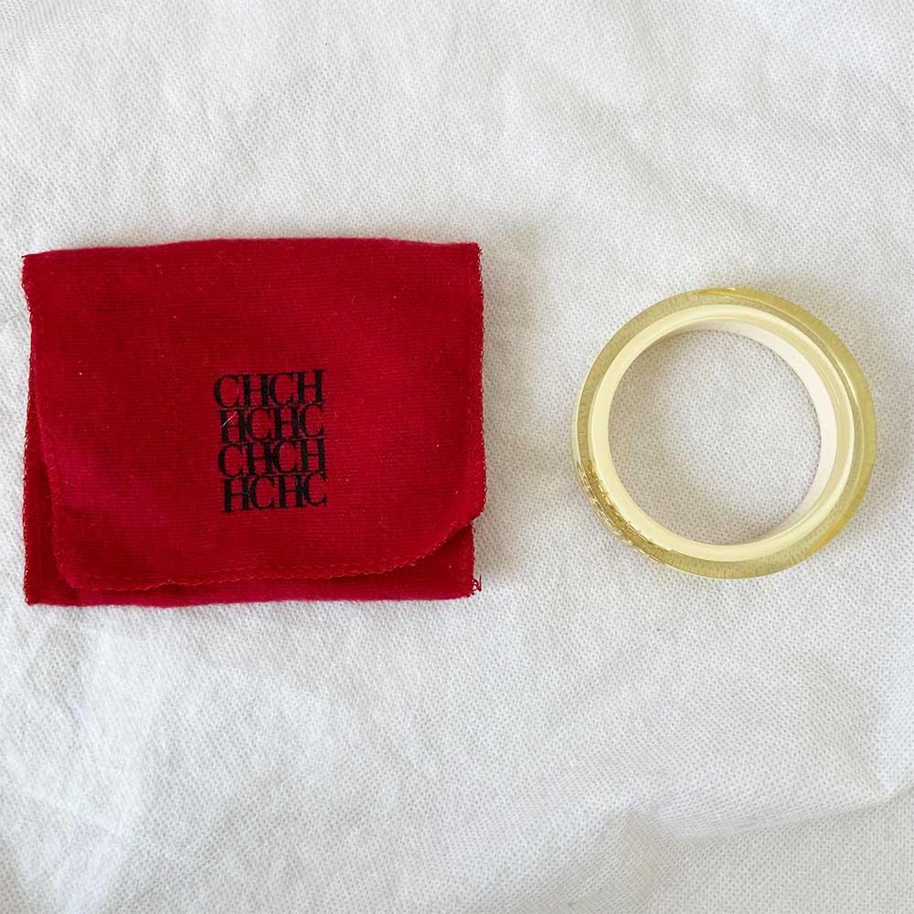 CH Carolina Herrera White Resin Bangle Bracelet - BOPF | Business of Preloved Fashion
