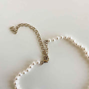 Chanel 21B Heart Pearl White Crystal CC Necklace - BOPF | Business of Preloved Fashion