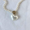 Chanel 21B Heart Pink Pearl White Crystal CC Necklace - BOPF | Business of Preloved Fashion