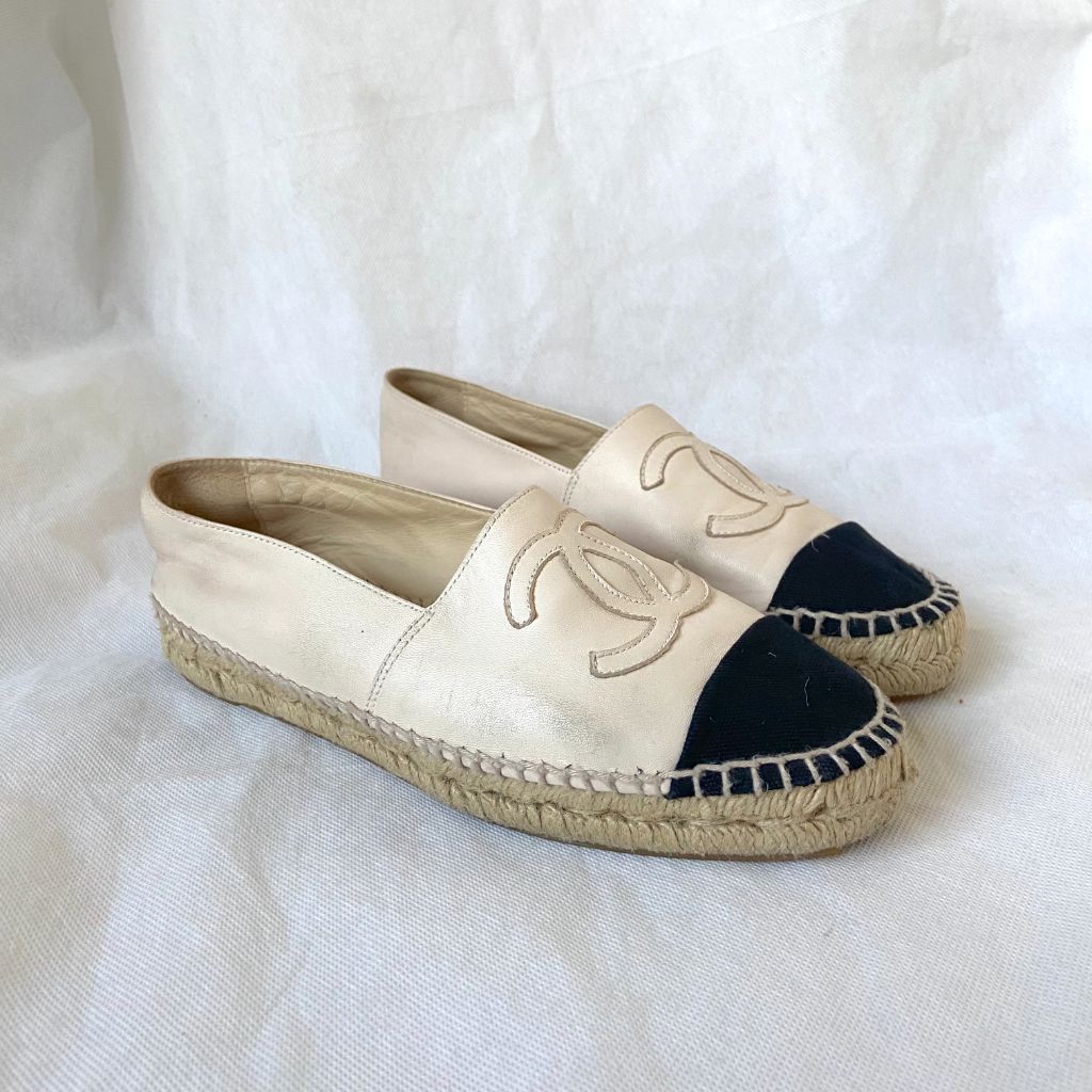 Chanel beige leather espadrilles, 38 - BOPF | Business of Preloved Fashion