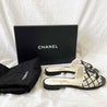 Chanel Black 20p White Pearl Embroidery Beaded Slides, 37C - BOPF | Business of Preloved Fashion
