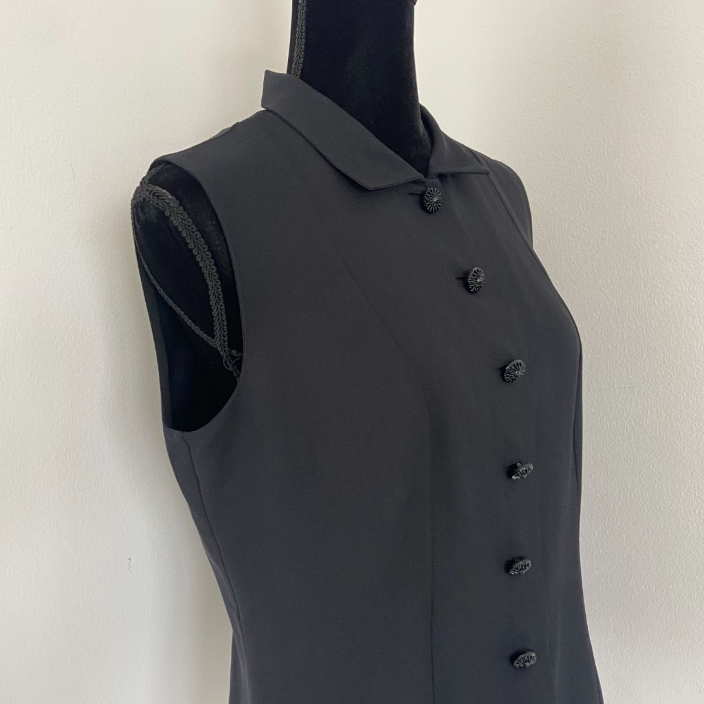 Chanel black button-down sleeveless blouse - BOPF | Business of Preloved Fashion
