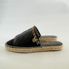 Chanel Black Espadrille Mules With Chain Detail, 39 - BOPF | Business of Preloved Fashion