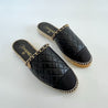 Chanel Black Espadrille Mules With Chain Detail, 39 - BOPF | Business of Preloved Fashion