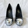 Chanel black leather silver cap-toe pumps, 41C - BOPF | Business of Preloved Fashion