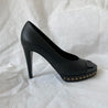 Chanel black patent with chain detail pumps, Women's 38.5 C - BOPF | Business of Preloved Fashion