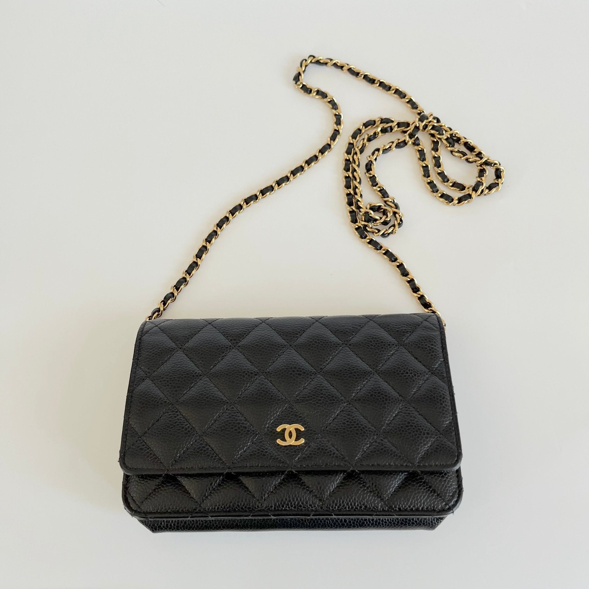 CHANEL WOC Black Quilted caviar Leather GHW, Women's Fashion, Bags