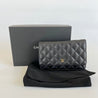 Chanel black quilted caviar leather wallet on chain - BOPF | Business of Preloved Fashion