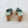 Chanel Blue Denim Open Toe Raffia Wedge Slide Sandals, 37 - BOPF | Business of Preloved Fashion