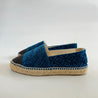 Chanel Blue Velvet Camelia Print Espadrilles, 38 - BOPF | Business of Preloved Fashion