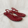 Chanel Chain Thong Red Leather Sandals, 37 - BOPF | Business of Preloved Fashion