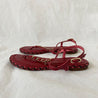 Chanel Chain Thong Red Leather Sandals, 37 - BOPF | Business of Preloved Fashion