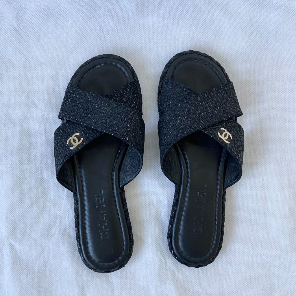 Chanel cross sandals Clearance