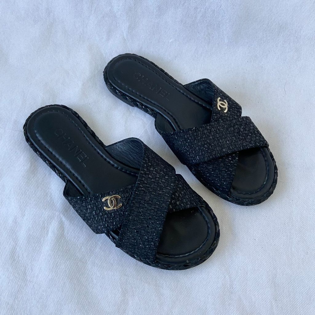 Chanel criss cross sandals Clearance