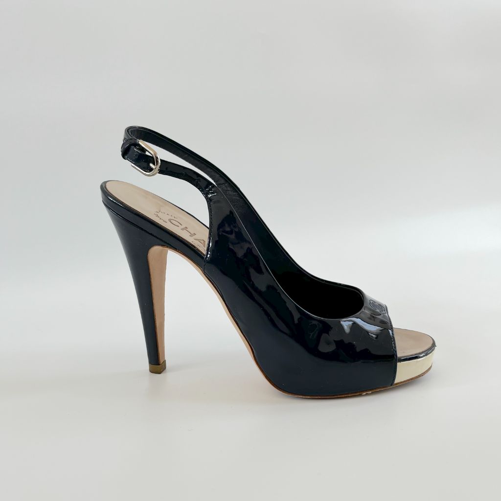 Christian Louboutin Nosy 100 Patent-leather And Pvc T-bar Pumps