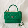 Chanel green small trendy top handle bag - BOPF | Business of Preloved Fashion