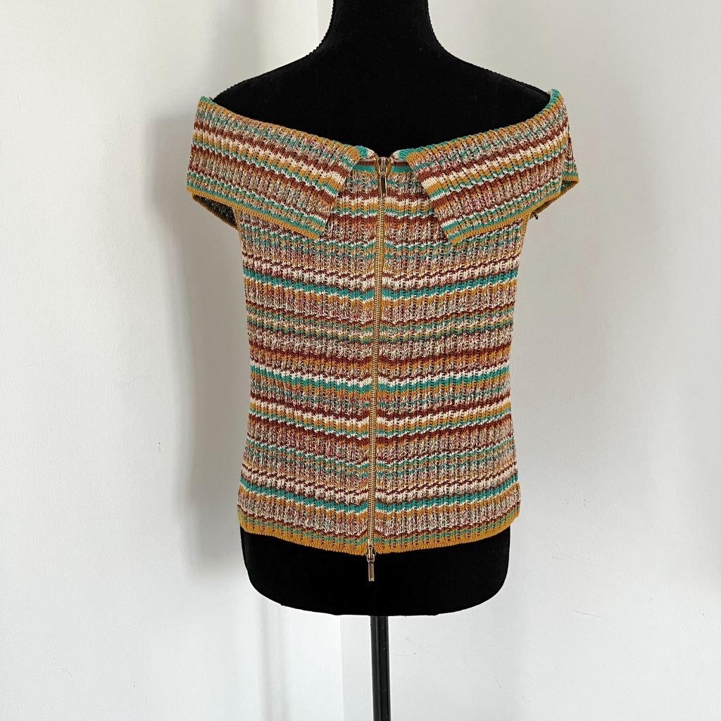 Chanel Knitted Off-Shoulder Multicolor Top - BOPF | Business of Preloved Fashion