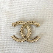 Chanel large Light Gold, Black and Crystal brooch - BOPF | Business of Preloved Fashion