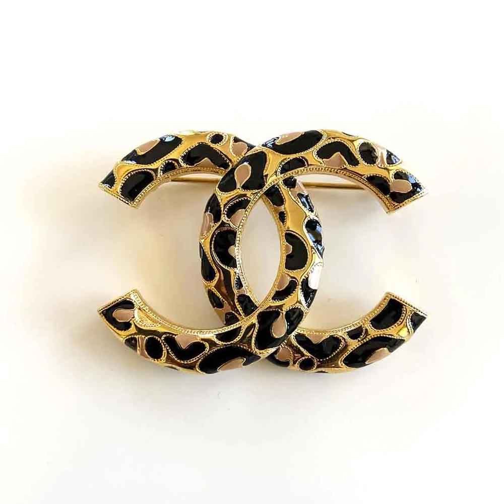 Chanel leopard print CC Brooch - BOPF | Business of Preloved Fashion