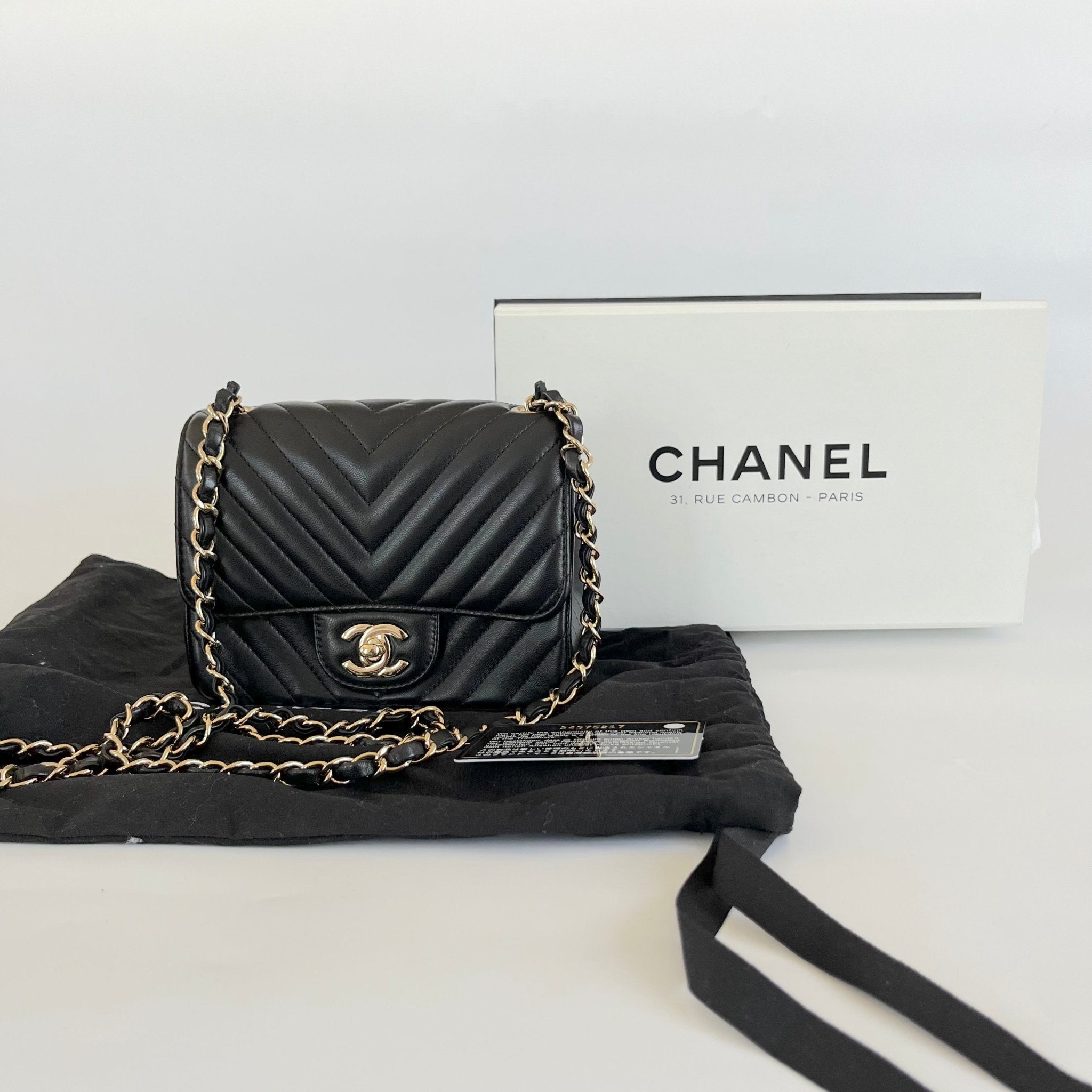 Chanel Mini Chevron Classic Caviar Flap Bag - BOPF | Business of Preloved Fashion