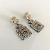 Chanel No. 5 Bottle Grey and Gold With Crystals Earrings - BOPF | Business of Preloved Fashion