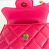 Chanel pink quilted lambskin top handle micro top handle flap bag - BOPF | Business of Preloved Fashion