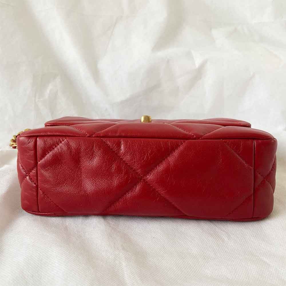 Chanel Red Quilted Leather 19 Flap Bag - BOPF