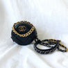 Chanel Shiny Goatskin Quilted Chanel 19 Round Clutch With Chain Black - BOPF | Business of Preloved Fashion