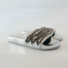 Chanel Silver Leather Tropiconic Chain Detail Flat Sandals, 38 - BOPF | Business of Preloved Fashion