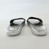 Chanel Silver Leather Tropiconic Chain Detail Flat Sandals, 38 - BOPF | Business of Preloved Fashion