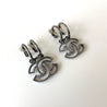 Chanel Silver Textured CC Clip On Earrings - BOPF | Business of Preloved Fashion