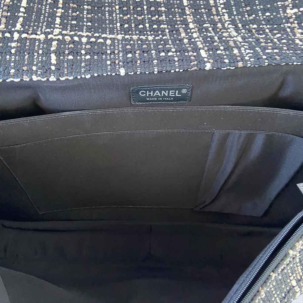 Chanel Tweed Jacket Large Flap Travel Bag - BOPF | Business of Preloved Fashion