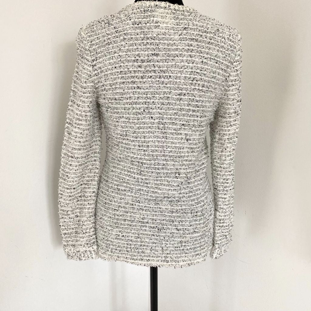 Chanel white long sleeve tweed top - BOPF | Business of Preloved Fashion