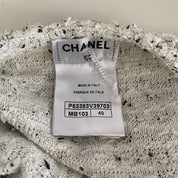 Chanel white long sleeve tweed top - BOPF | Business of Preloved Fashion