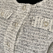 Chanel white long sleeve tweed top - BOPF | Business of Preloved Fashion
