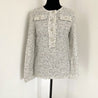 Chanel white long sleeve tweed top - BOPF | Business of Preloved Fashion
