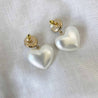 Chanel white pearl heart earring white - BOPF | Business of Preloved Fashion