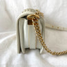 Chanel White/Gold Woven Leather Small Reverso Boy Flap Bag - BOPF | Business of Preloved Fashion