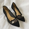 Charlotte Olympia black knitted mesh mid heel pumps, 37 - BOPF | Business of Preloved Fashion