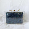 Charlotte Olympia clear acrylic box clutch with blue glittery zip pouch - BOPF | Business of Preloved Fashion