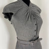 Christian Dior grey sleeveless plaid dress with belt - BOPF | Business of Preloved Fashion