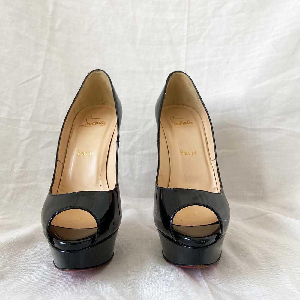 Christian Louboutin black peep toe platform pumps, 37.5 - BOPF | Business of Preloved Fashion