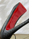 Christian Louboutin Black Python Peep-Toe Platform Pumps, 38.5 - BOPF | Business of Preloved Fashion