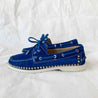 Christian Louboutin Blue Suede Steckel Spiked Loafers, 37.5 - BOPF | Business of Preloved Fashion