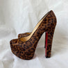 Christian Louboutin Brown Leopard Print Calf Hair Bianca Platform Pumps, women's 36 - BOPF | Business of Preloved Fashion