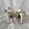 Christian Louboutin Criss-Cross White Leather Sandals, 38 - BOPF | Business of Preloved Fashion