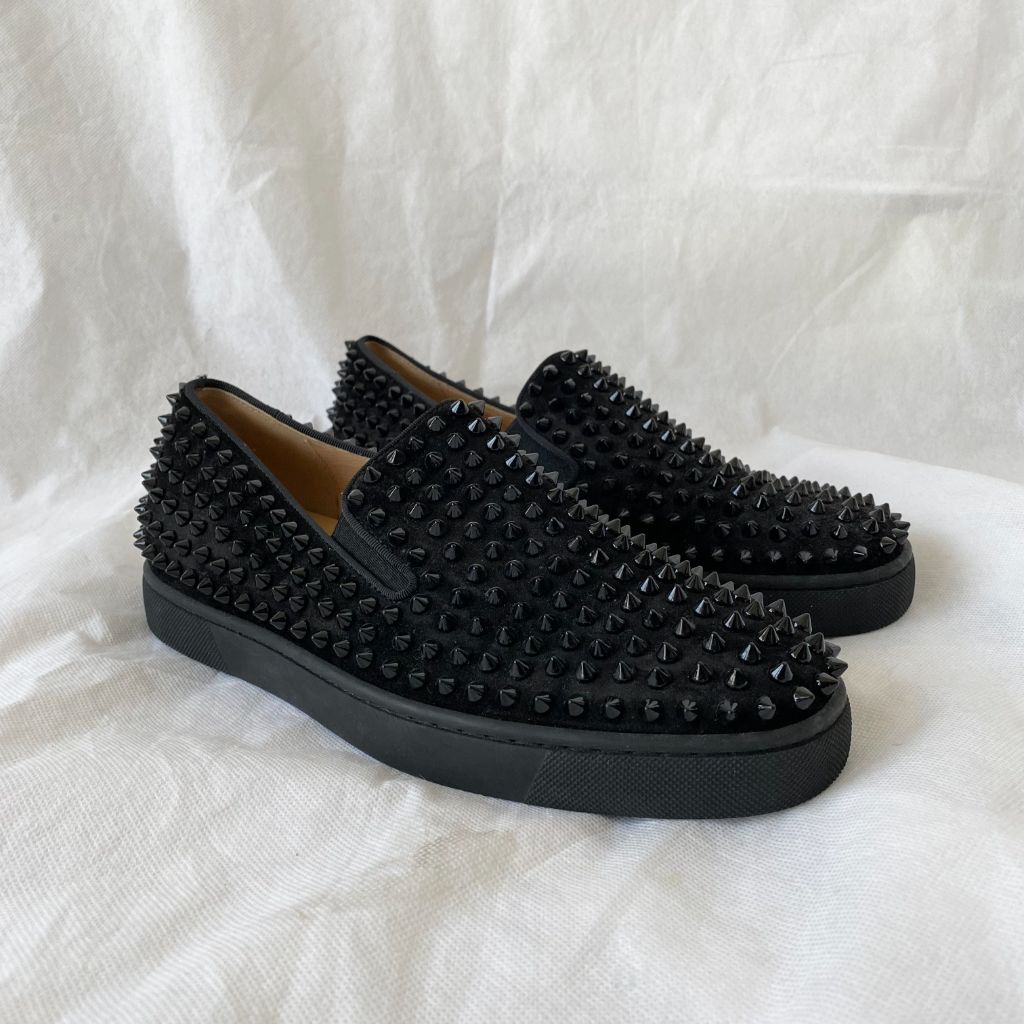 christian louboutin loafers spikes