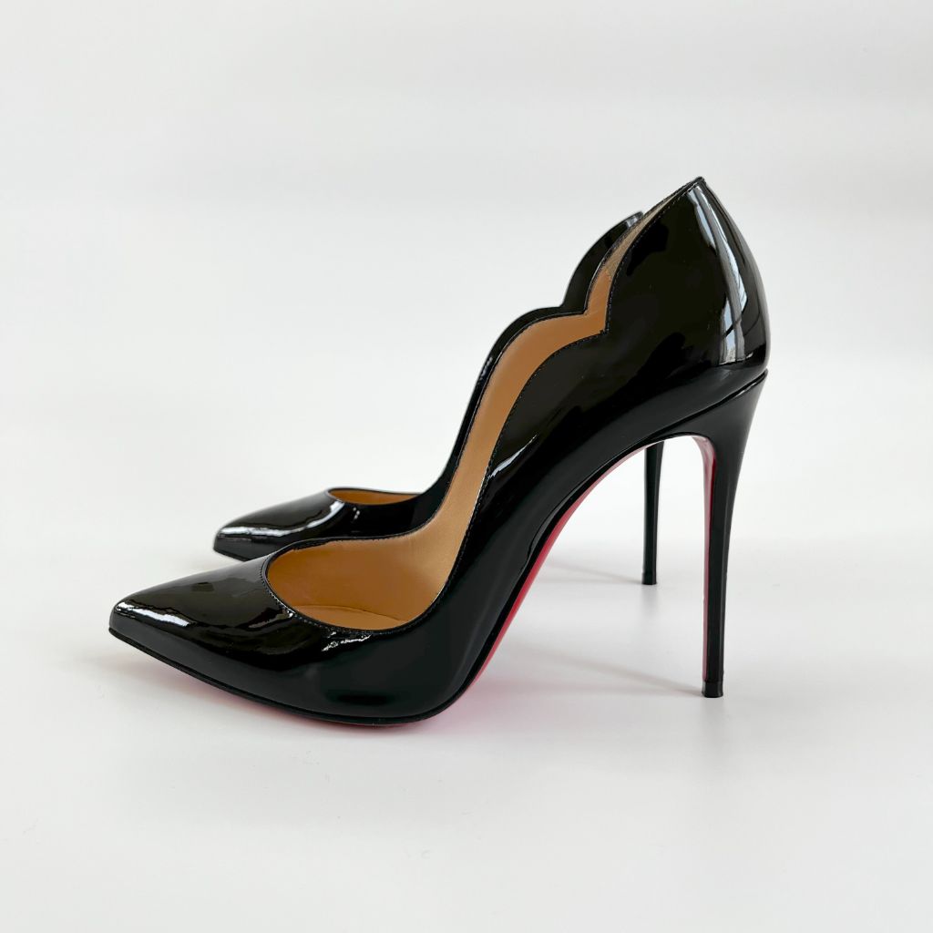 Christian Louboutin Hot Chick 100 Black Patent Leather Pumps, 37.5 - BOPF | Business of Preloved Fashion