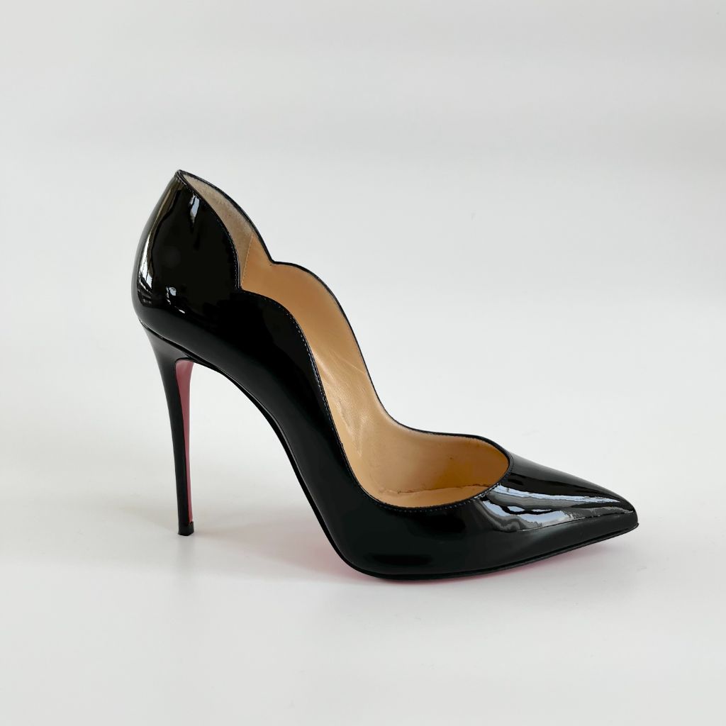 Christian Louboutin Hot Chick 100 Black Patent Leather Pumps, 37.5 - BOPF | Business of Preloved Fashion